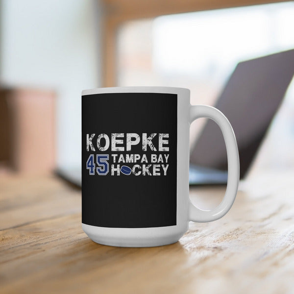 Koepke 45 Tampa Bay Hockey Ceramic Coffee Mug In Black, 15oz