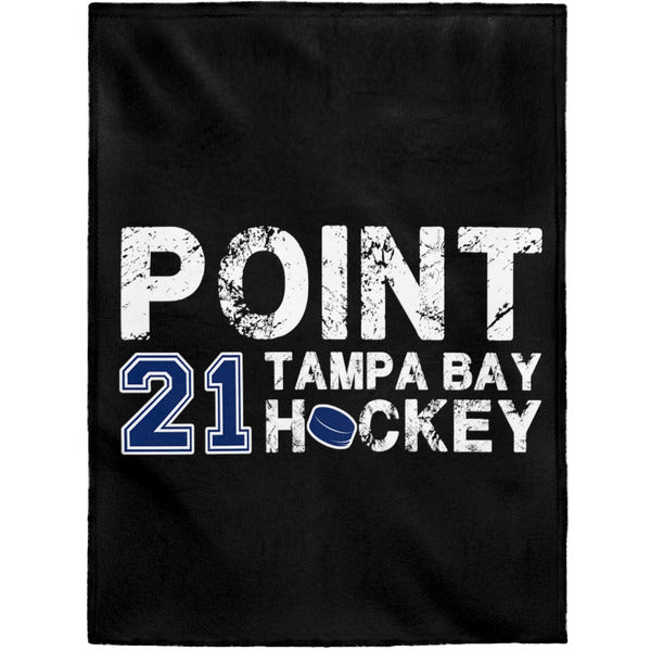Point 21 Tampa Bay Hockey Velveteen Plush Blanket