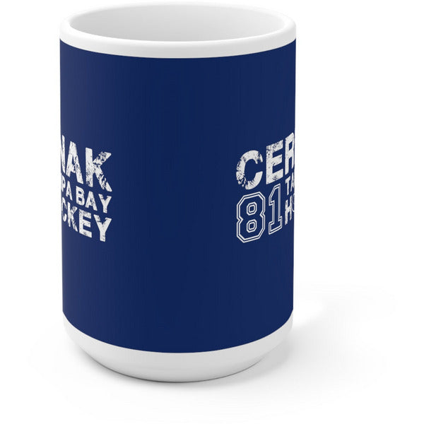 Cernak 81 Tampa Bay Hockey Ceramic Coffee Mug In Blue, 15oz