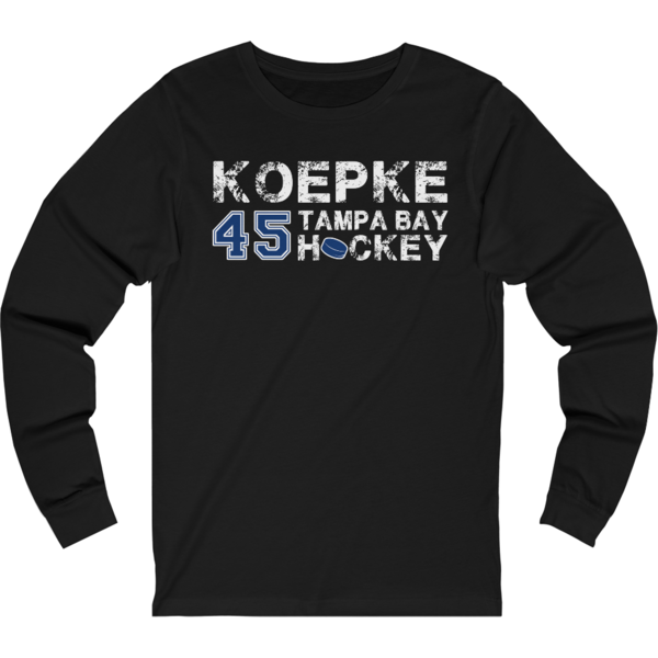 Koepke 45 Tampa Bay Hockey Unisex Jersey Long Sleeve Shirt