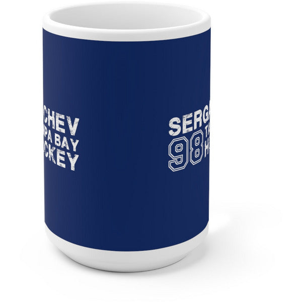 Sergachev 98 Tampa Bay Hockey Ceramic Coffee Mug In Blue, 15oz