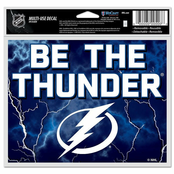 Tampa Bay Lightning Be The Thunder Multi-Use Decal, 5x6 Inch