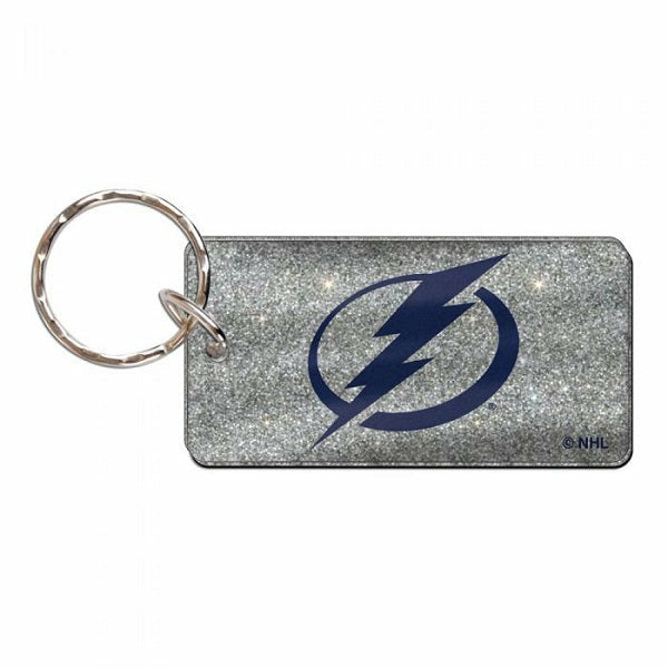 Tampa Bay Lightning Glitter Rectangle Keychain