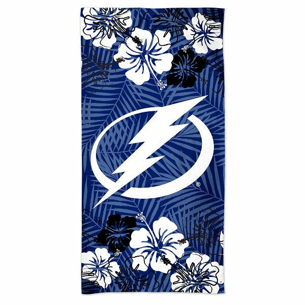 Tampa Bay Lightning Hawaiian Floral Pool Beach Towel