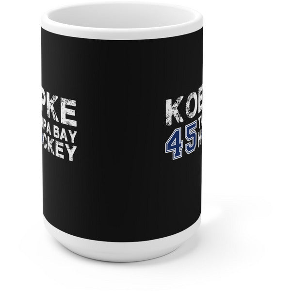 Koepke 45 Tampa Bay Hockey Ceramic Coffee Mug In Black, 15oz