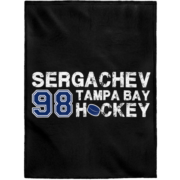 Sergachev 98 Tampa Bay Hockey Velveteen Plush Blanket