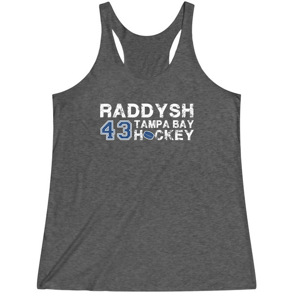Raddysh 43 Tampa Bay Hockey Women's Tri-Blend Racerback Tank Top
