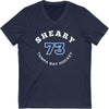 Sheary 73 Tampa Bay Hockey Number Arch Design Unisex V-Neck Tee