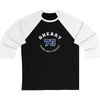 Sheary 73 Tampa Bay Hockey Number Arch Design Unisex Tri-Blend 3/4 Sleeve Raglan Baseball Shirt