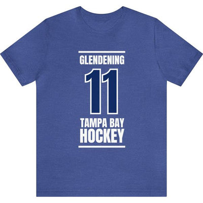 Glendening 11 Tampa Bay Hockey Blue Vertical Design Unisex T-Shirt