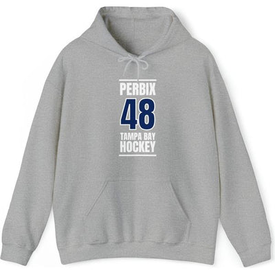 Perbix 48 Tampa Bay Hockey Blue Vertical Design Unisex Hooded Sweatshirt