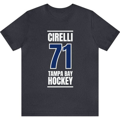 Cirelli 71 Tampa Bay Hockey Blue Vertical Design Unisex T-Shirt