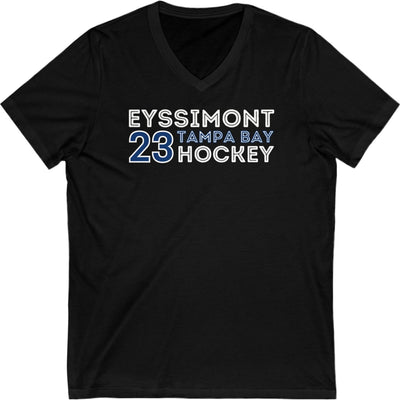 Eyssimont 23 Tampa Bay Hockey Grafitti Wall Design Unisex V-Neck Tee