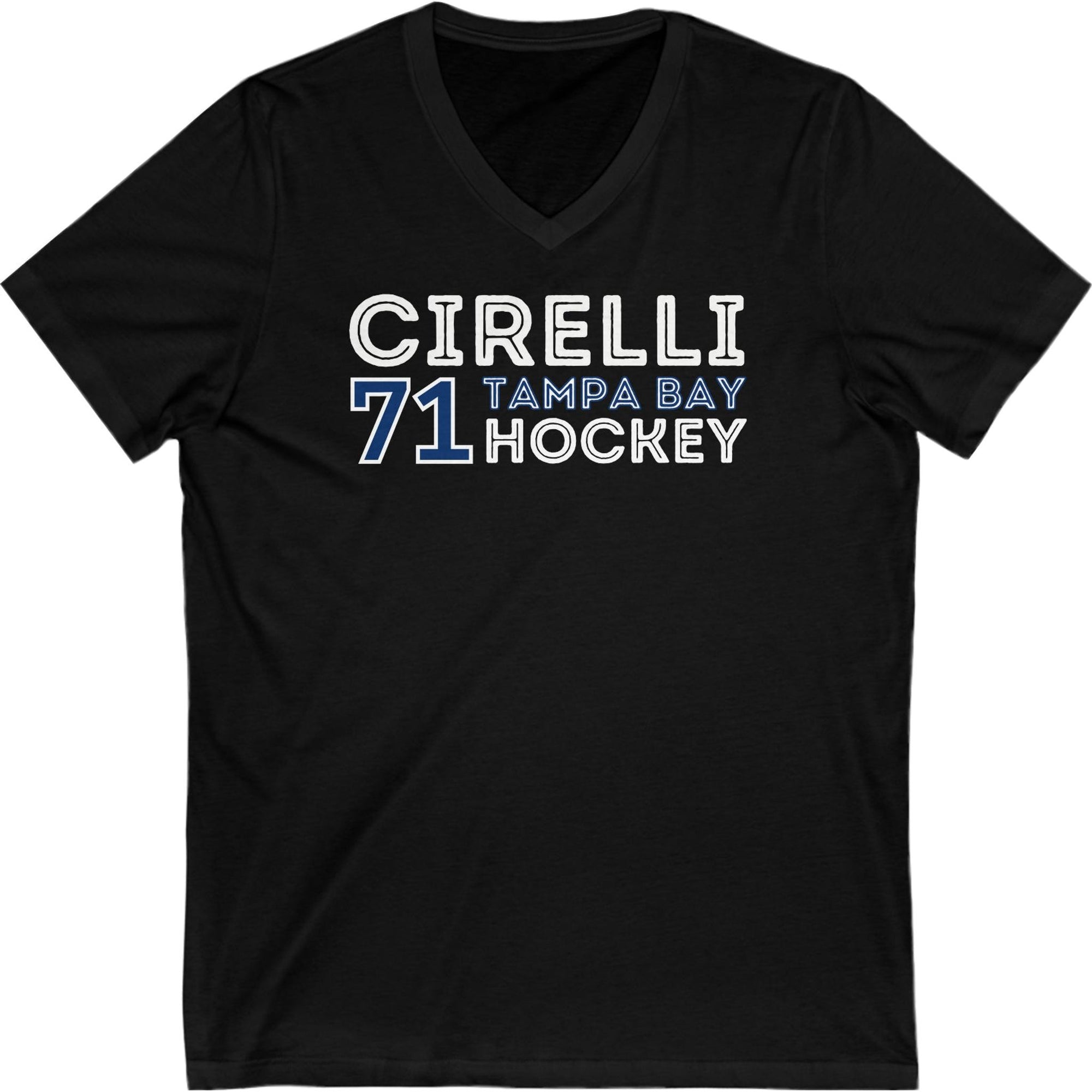 Cirelli 71 Tampa Bay Hockey Grafitti Wall Design Unisex V-Neck Tee