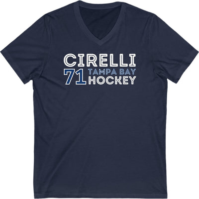 Cirelli 71 Tampa Bay Hockey Grafitti Wall Design Unisex V-Neck Tee