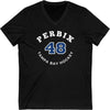 Perbix 48 Tampa Bay Hockey Number Arch Design Unisex V-Neck Tee