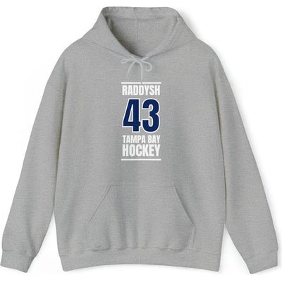 Raddysh 43 Tampa Bay Hockey Blue Vertical Design Unisex Hooded Sweatshirt