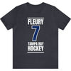 Fleury 7 Tampa Bay Hockey Blue Vertical Design Unisex T-Shirt