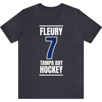 Fleury 7 Tampa Bay Hockey Blue Vertical Design Unisex T-Shirt