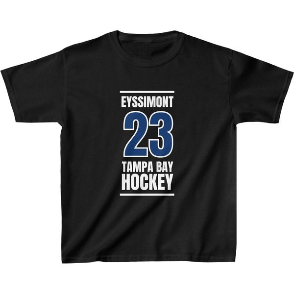 Eyssimont 23 Tampa Bay Hockey Blue Vertical Design Kids Tee