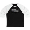 Cirelli 71 Tampa Bay Hockey Grafitti Wall Design Unisex Tri-Blend 3/4 Sleeve Raglan Baseball Shirt