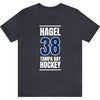 Hagel 38 Tampa Bay Hockey Blue Vertical Design Unisex T-Shirt