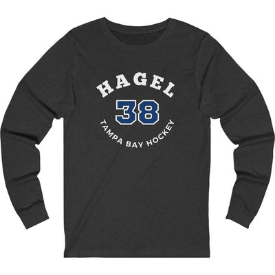 Hagel 38 Tampa Bay Hockey Number Arch Design Unisex Jersey Long Sleeve Shirt