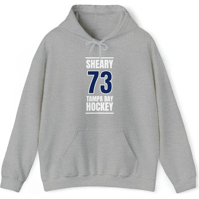 Sheary 73 Tampa Bay Hockey Blue Vertical Design Unisex Hooded Sweatshirt