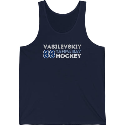 Vasilevskiy 88 Tampa Bay Hockey Grafitti Wall Design Unisex Jersey Tank Top