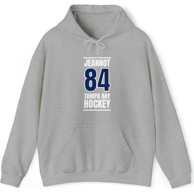 Jeannot 84 Tampa Bay Hockey Blue Vertical Design Unisex Hooded Sweatshirt