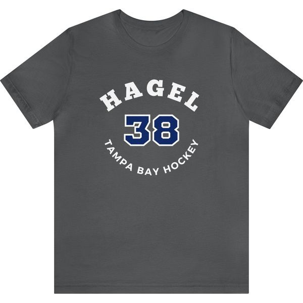 Hagel 38 Tampa Bay Hockey Number Arch Design Unisex T-Shirt
