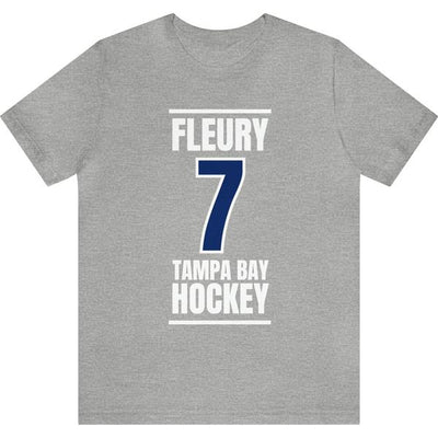 Fleury 7 Tampa Bay Hockey Blue Vertical Design Unisex T-Shirt