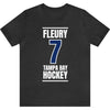 Fleury 7 Tampa Bay Hockey Blue Vertical Design Unisex T-Shirt