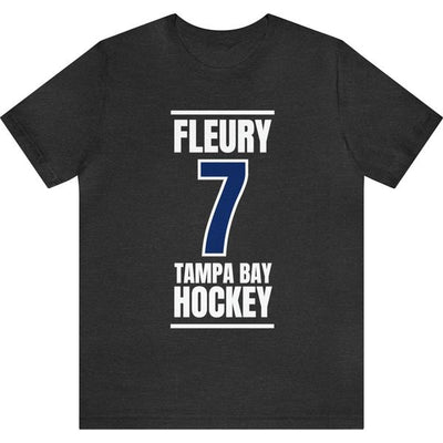 Fleury 7 Tampa Bay Hockey Blue Vertical Design Unisex T-Shirt