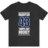 Raddysh 43 Tampa Bay Hockey Blue Vertical Design Unisex T-Shirt