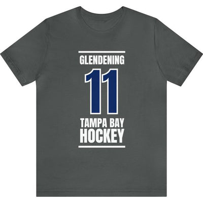 Glendening 11 Tampa Bay Hockey Blue Vertical Design Unisex T-Shirt