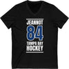 Jeannot 84 Tampa Bay Hockey Blue Vertical Design Unisex V-Neck Tee