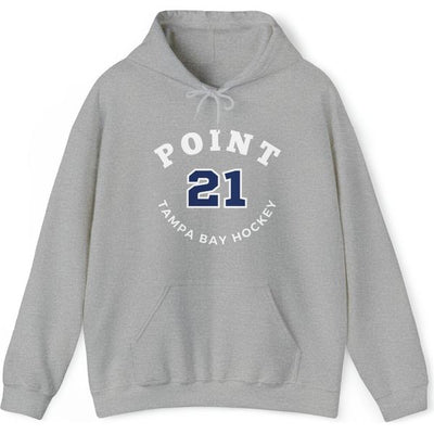 Point 21 Tampa Bay Hockey Number Arch Design Unisex Hooded Sweatshirt