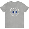 Perbix 48 Tampa Bay Hockey Number Arch Design Unisex T-Shirt