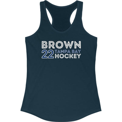 Brown 22 Tampa Bay Hockey Grafitti Wall Design Women's Ideal Racerback Tank Top