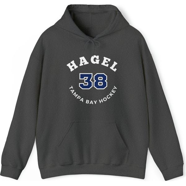 Hagel 38 Tampa Bay Hockey Number Arch Design Unisex Hooded Sweatshirt