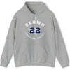 Brown 22 Tampa Bay Hockey Number Arch Design Unisex Hooded Sweatshirt