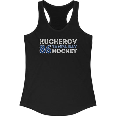 Kucherov 86 Tampa Bay Hockey Grafitti Wall Design Women's Ideal Racerback Tank Top