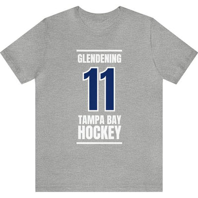 Glendening 11 Tampa Bay Hockey Blue Vertical Design Unisex T-Shirt