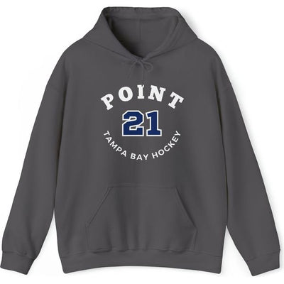 Point 21 Tampa Bay Hockey Number Arch Design Unisex Hooded Sweatshirt