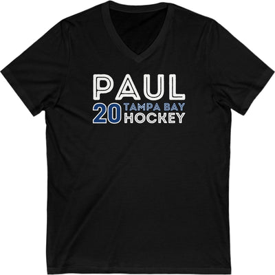 Paul 20 Tampa Bay Hockey Grafitti Wall Design Unisex V-Neck Tee