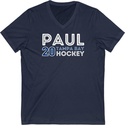 Paul 20 Tampa Bay Hockey Grafitti Wall Design Unisex V-Neck Tee