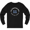 Glendening 11 Tampa Bay Hockey Number Arch Design Unisex Jersey Long Sleeve Shirt