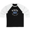 Paul 20 Tampa Bay Hockey Number Arch Design Unisex Tri-Blend 3/4 Sleeve Raglan Baseball Shirt