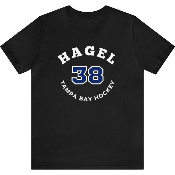 Hagel 38 Tampa Bay Hockey Number Arch Design Unisex T-Shirt